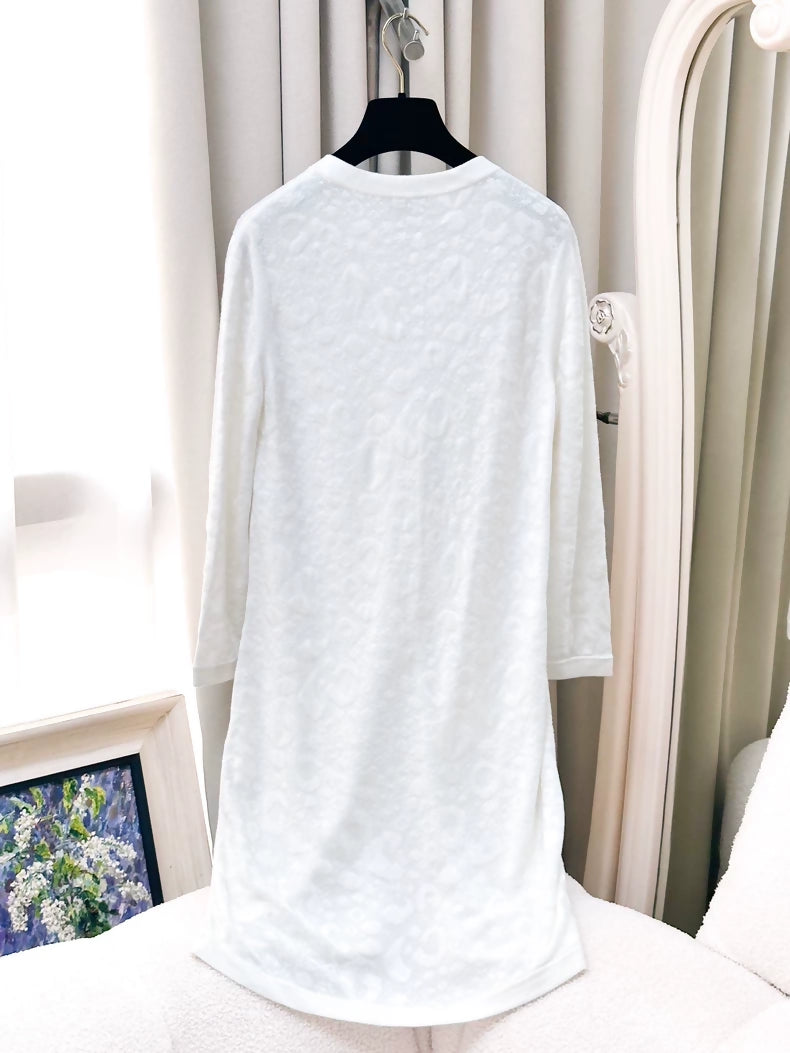 Chanel 23A white camellia dress