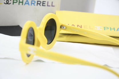 Chanel 2019 CC Pharrell Yellow Sunglasses