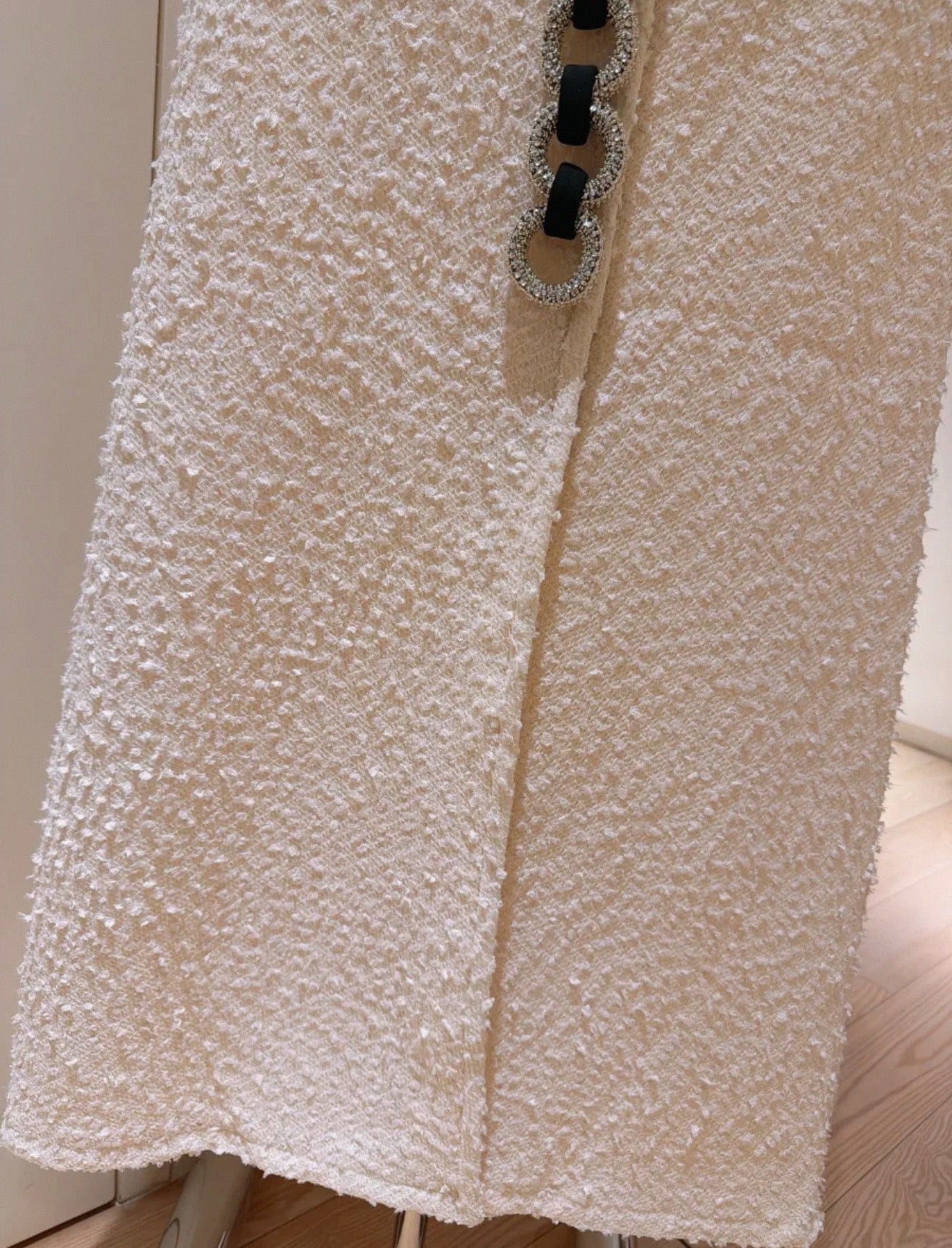 Louis Vuitton White Tweed Skirt