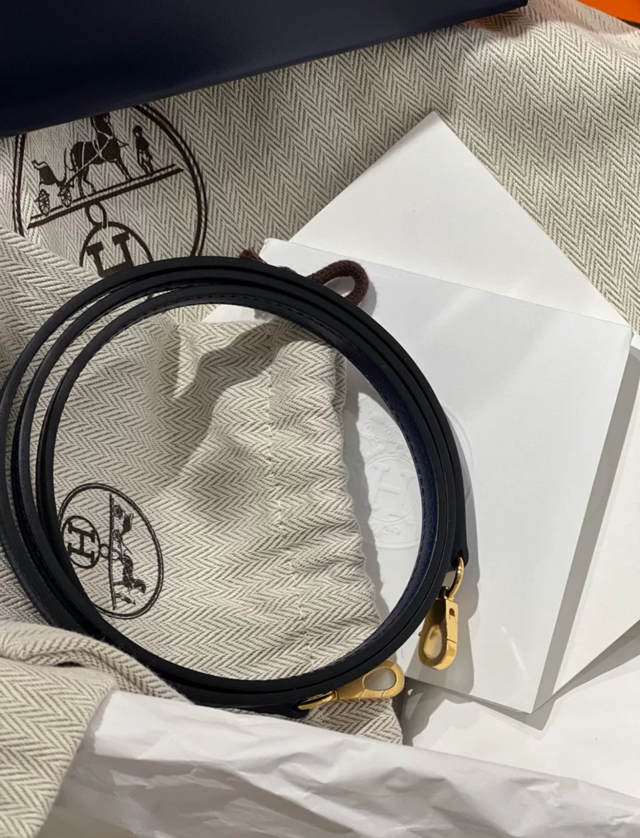 Hermès Bleu Sapphire Box Mini Kelly II 20 Gold Hardware