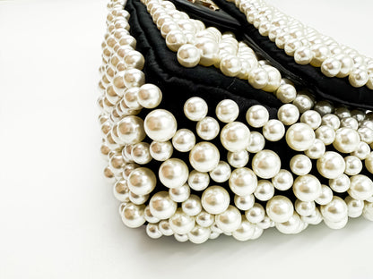 Chanel 19S Pearl-Embellished Mini Rectangular Flap Bag