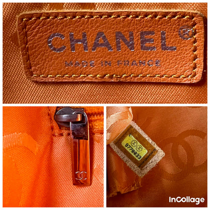 Chanel 2005 Large Ligne Cambon Hunter Green Python CC Bowler Bag Tote