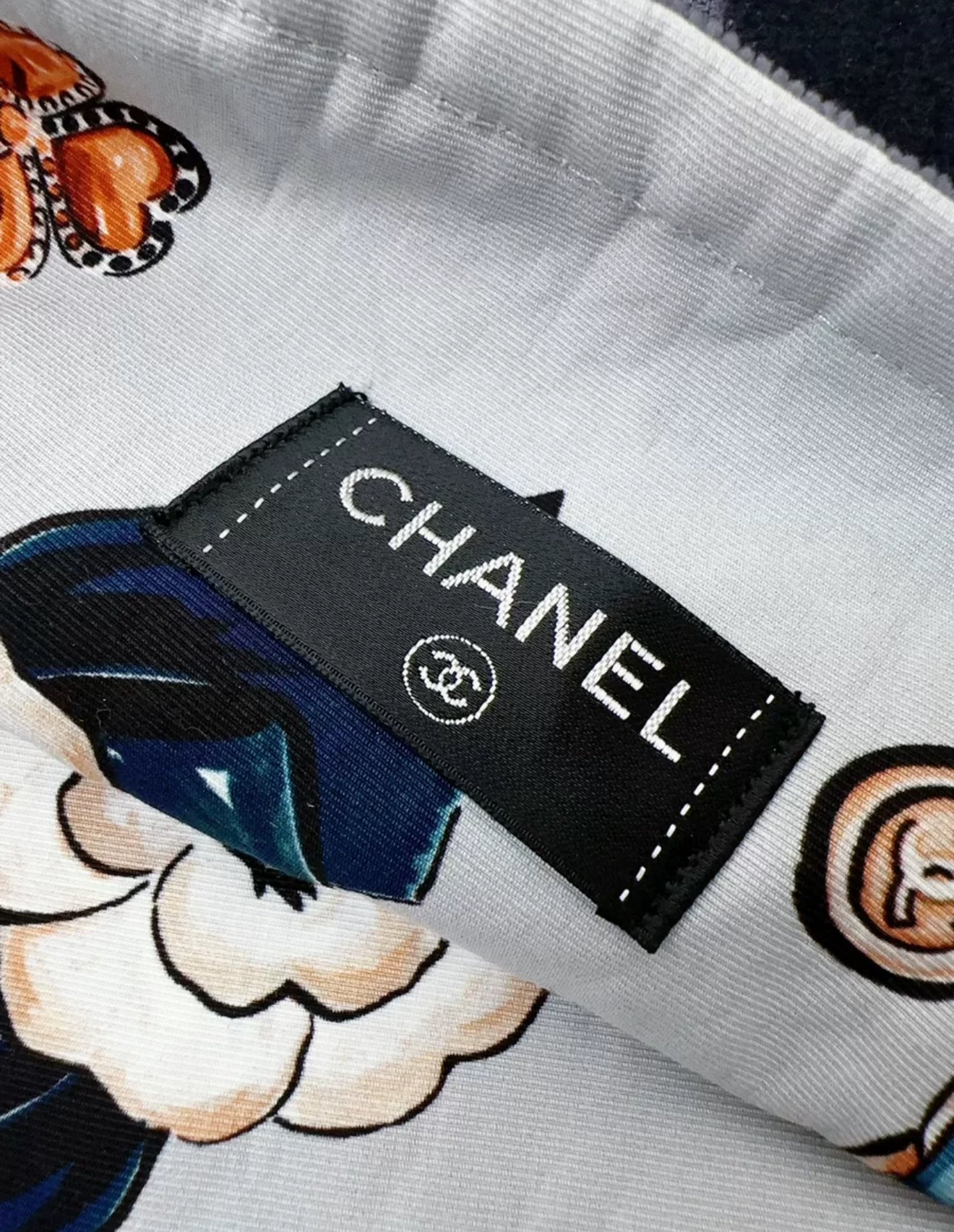 Chanel 20A limited edition gray graffiti beach bag & towel set