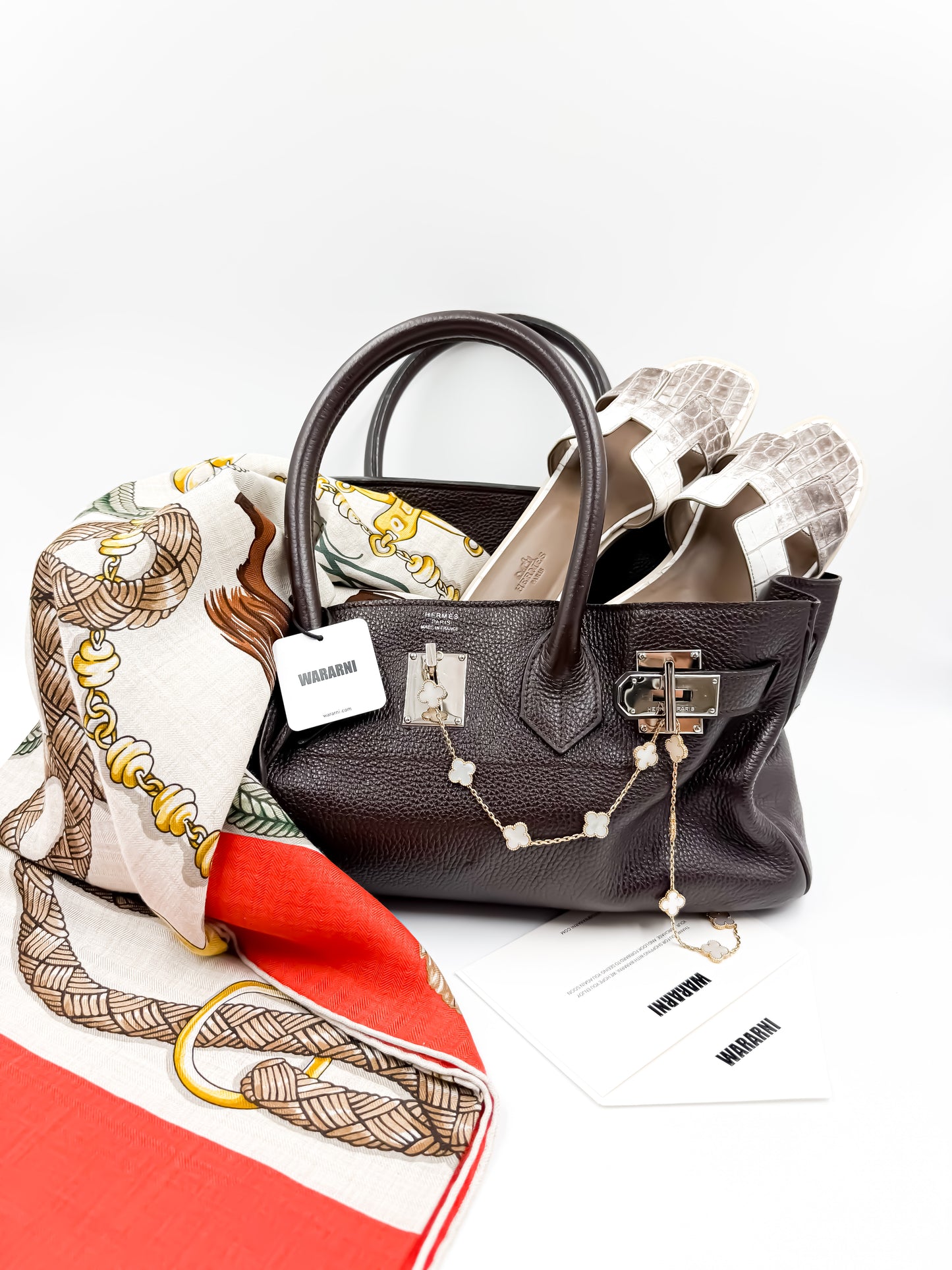 Hermès JPG Shoulder Birkin 42 Havane Clemence Leather with Palladium Hardware