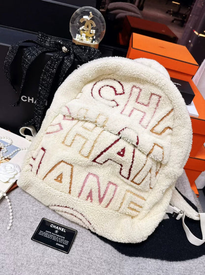 Chanel 19b shearling backpack