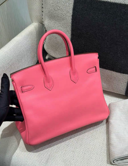 Hermes Birkin 25, Rose Lipstick Pink Swift Leather With Gold Hardware