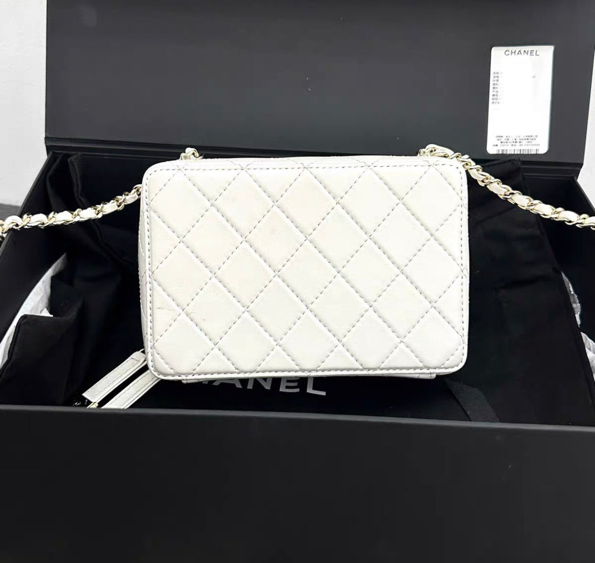 24S Chanel Collectible Runway Camera White Mirror Crossbody Bag