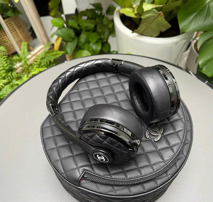 Chanel x Monster Black Quilted Headphones with Case