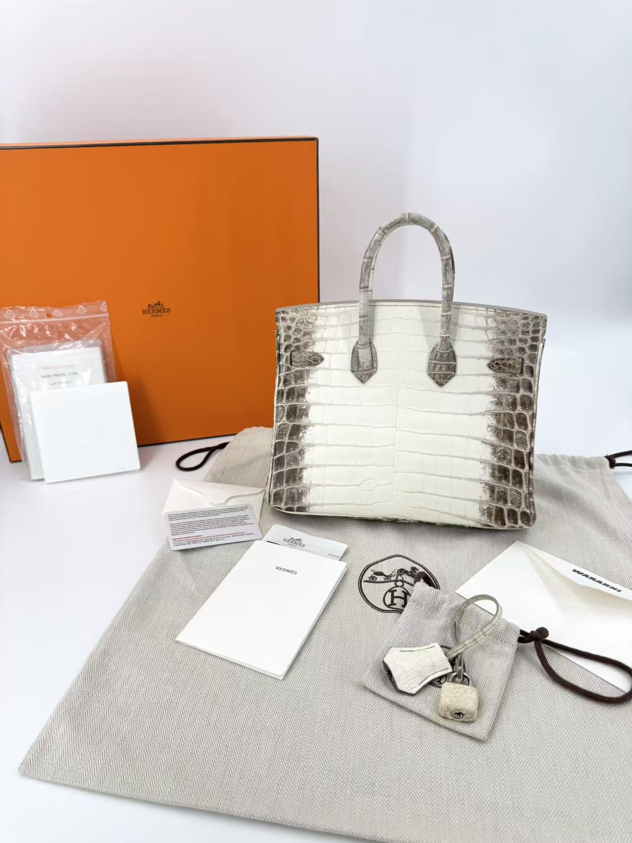 Hermes Birkin 25 Himalaya palladium hardware