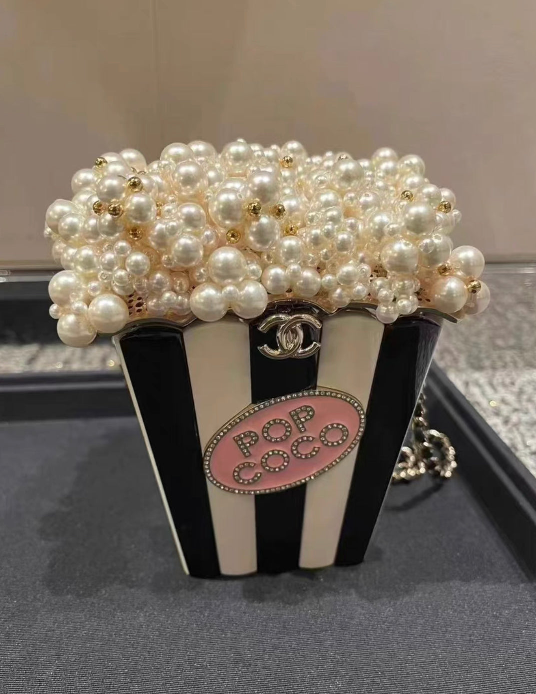 Chanel 2024 Popcorn Minaudière, brand new