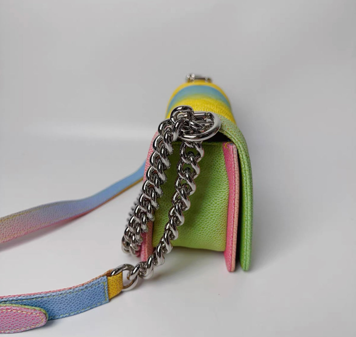 CHANEL RAINBOW CAVIAR COCO CUBA SMALL BOY FLAP BAG 17C – Wararni.com