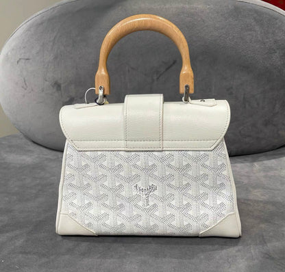 GOYARD SHW Saigon 2 Way Bag Coated Canvas/Leather White