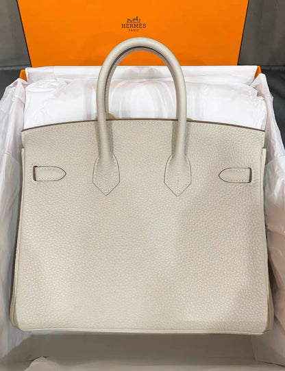 Hermès Birkin 25 Craie Togo Rose Gold Hardware