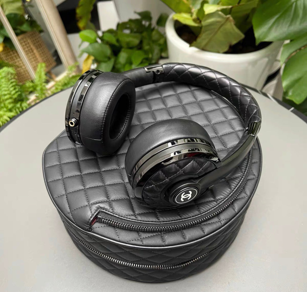 Chanel x Monster Black Quilted Headphones with Case