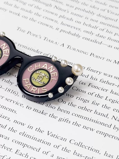Chanel 17C Cat-Eye Glasses Acrylic Brooch