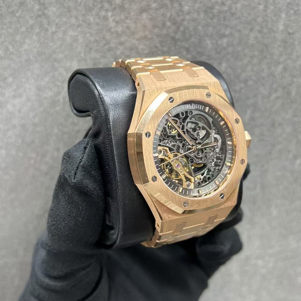 Audemars Piguet Royal Oak Rose Gold 41mm Double Balance Wheel Openwork Skeleton