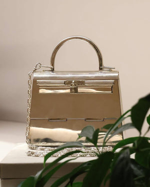 Hermès Kelly 15 Sterling Silver Vintage Limited Edition with Chaine d’Ancre Strap and original box! (Very Rare)