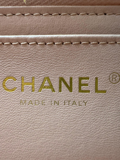 Chanel pink mini flap bag with gold hardware