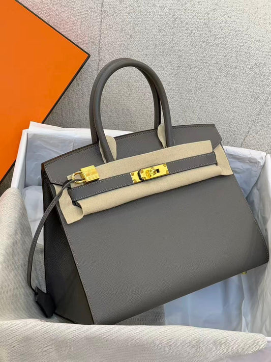 Hermes Birkin30 Gris Meyer Epsom Gold hardware