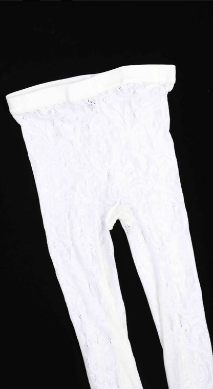 Chanel 23k White Lace Stockings
