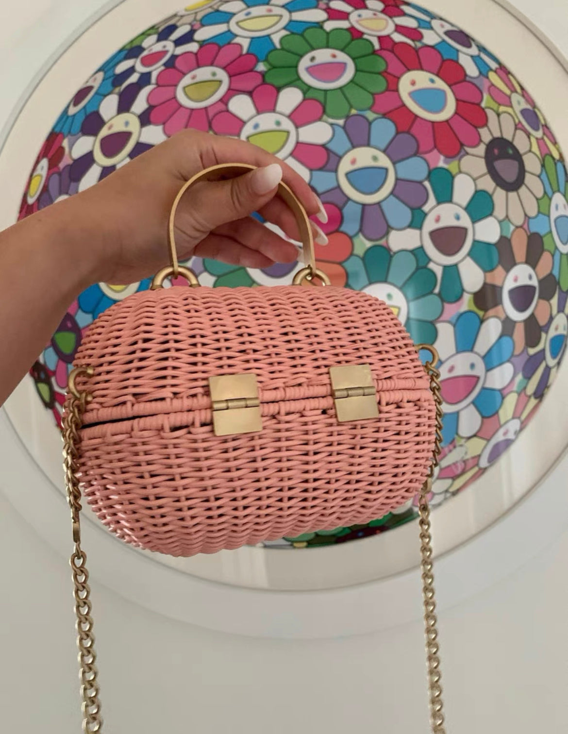 Chanel Pink Woven Padlock Bag