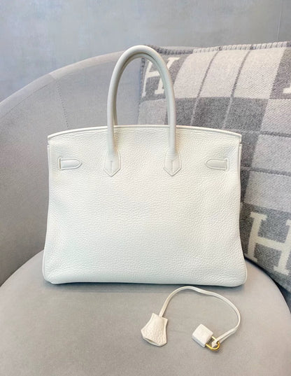 Hermès Birkin 35 White Togo Leather Gold Hardware