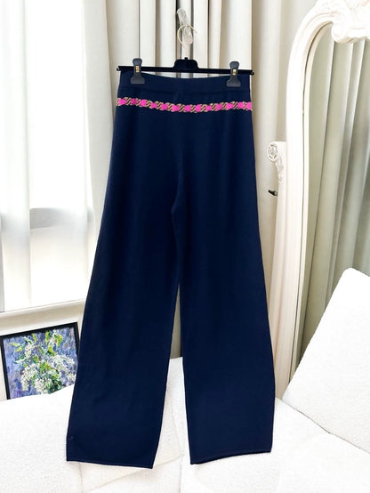 Chanel 23N dark blue cashmere pant