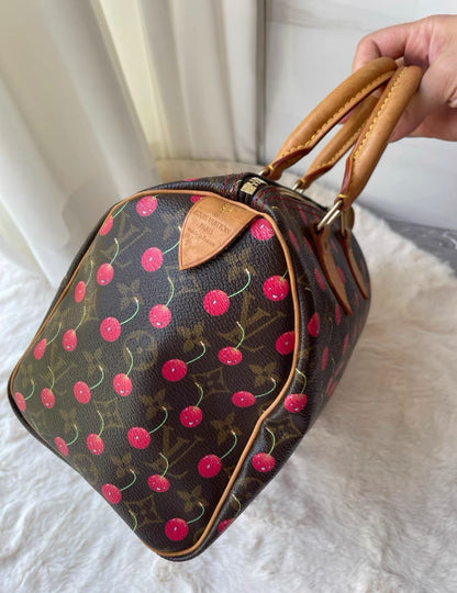 Vintage Louis Vuitton Cherry Cerises Monogram Speedy 25