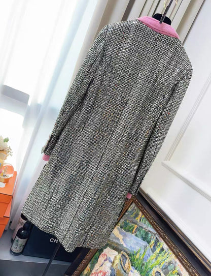 Chanel 24C sequin grey & pink jacket