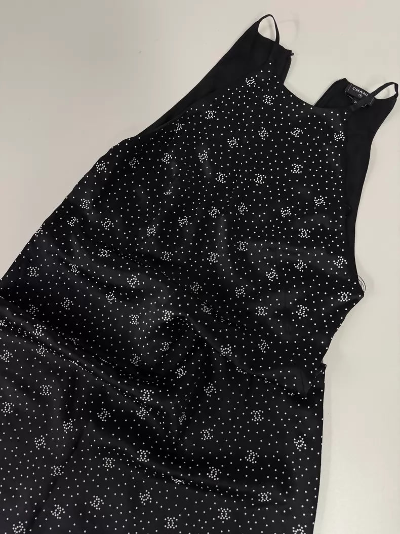 Chanel 24B black cc logo dress