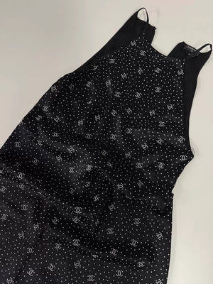 Chanel 24B black cc logo dress