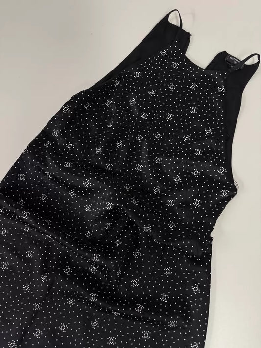 Chanel 24B black cc logo dress