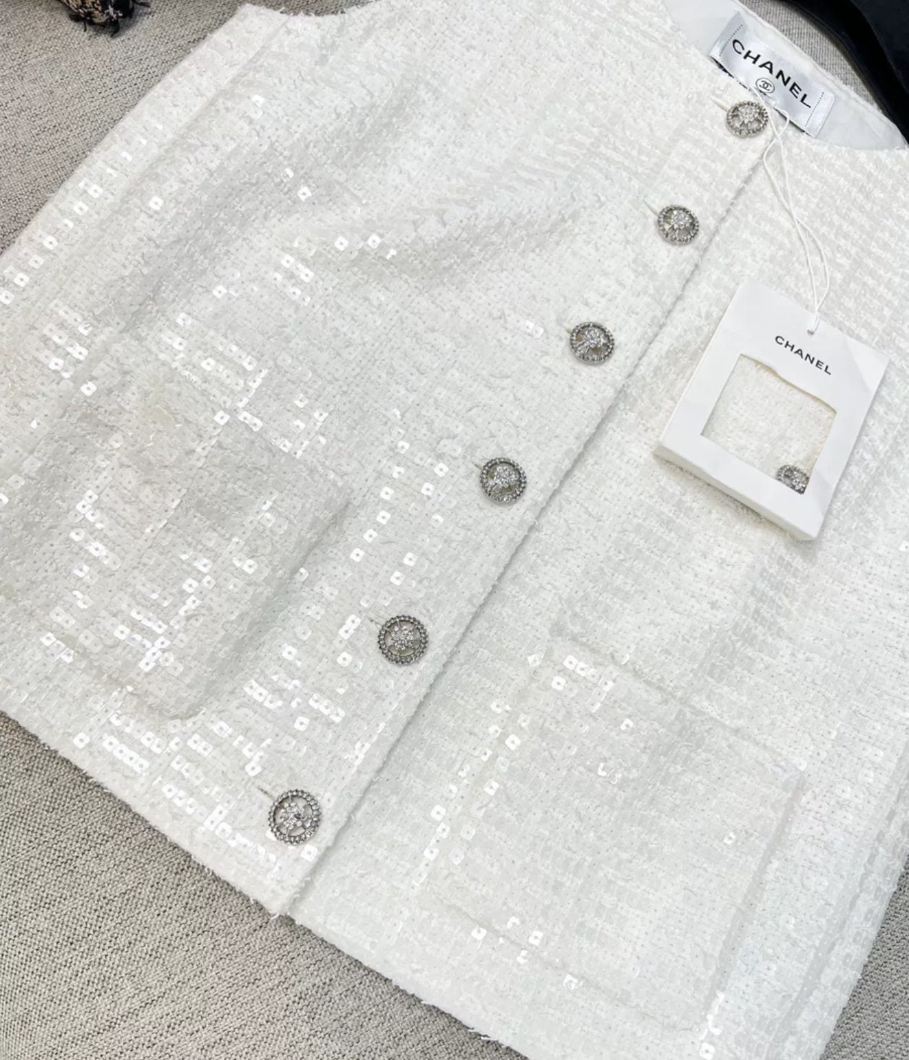 Chanel 25S Glittered Cotton Vest