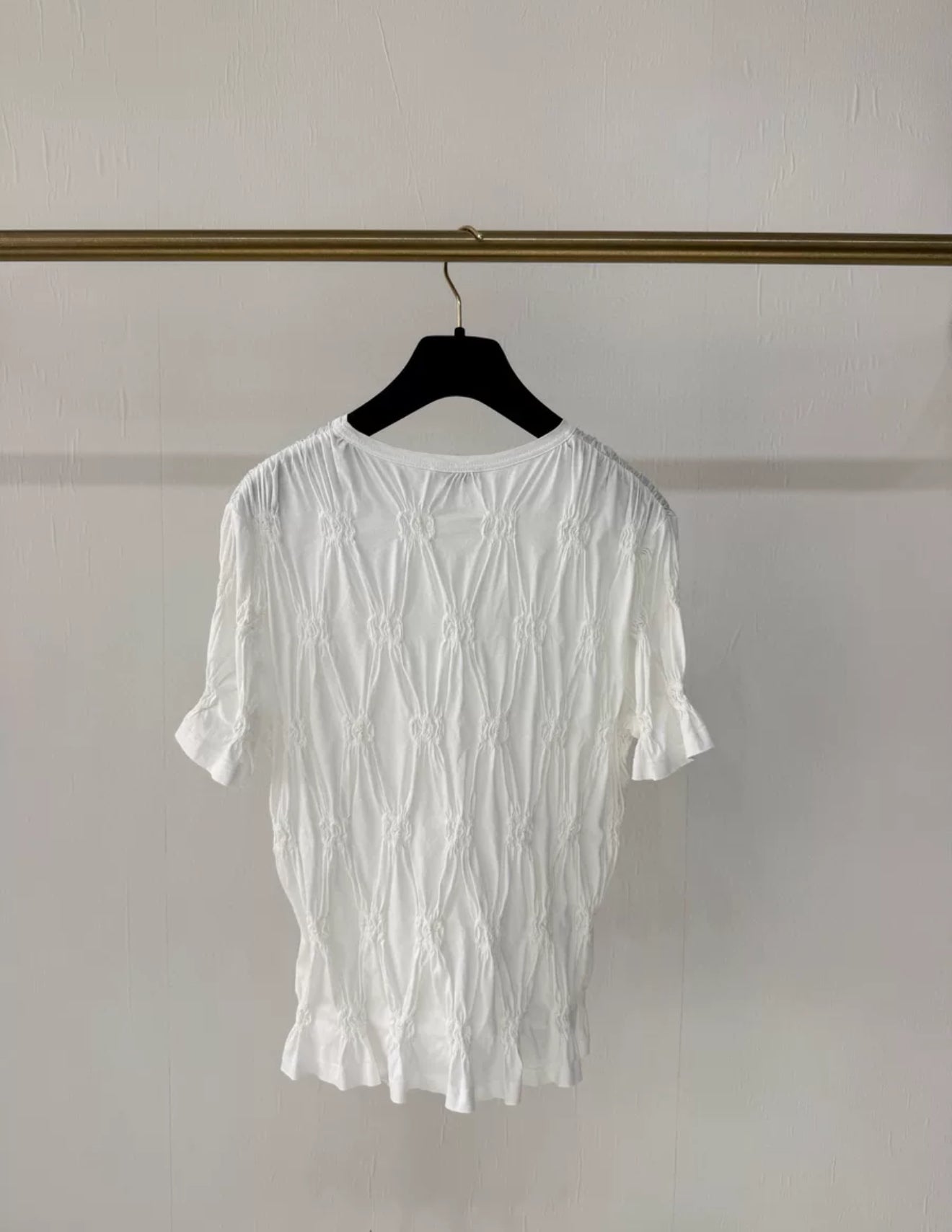 Chanel 21A Pleated White Top