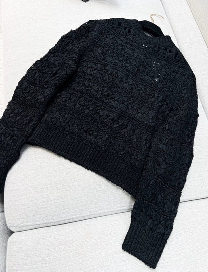 Chanel 24S Black Knitted Cardigan