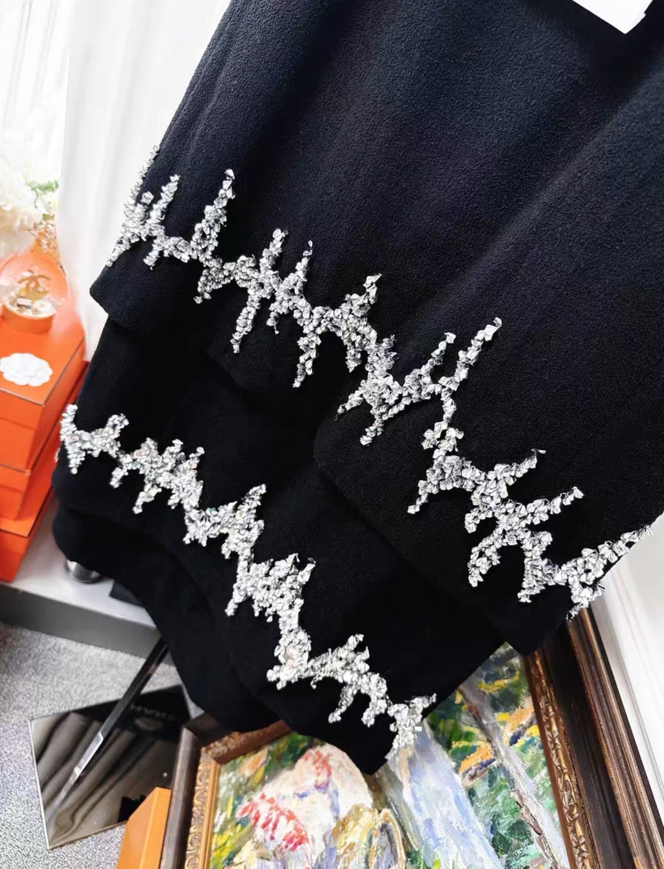 Chanel 22A black & silver skirt