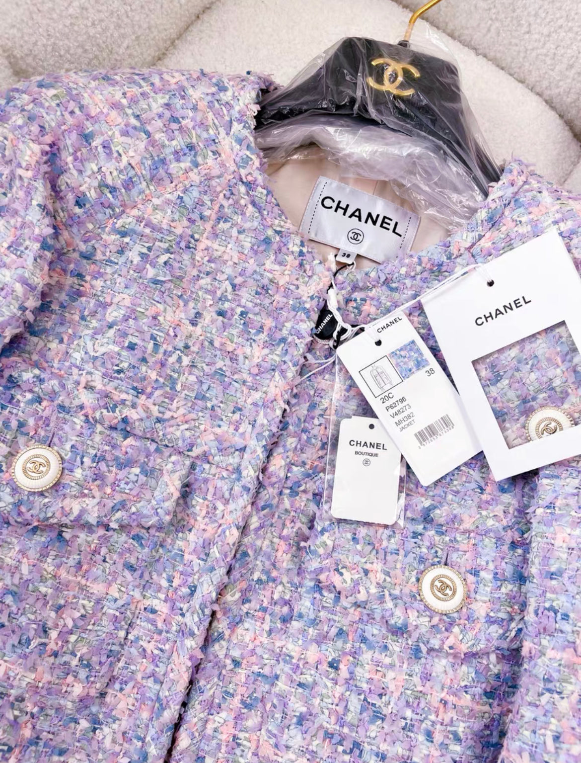 CHANEL 20C RUNWAY LAVENDER TWEED JACKET