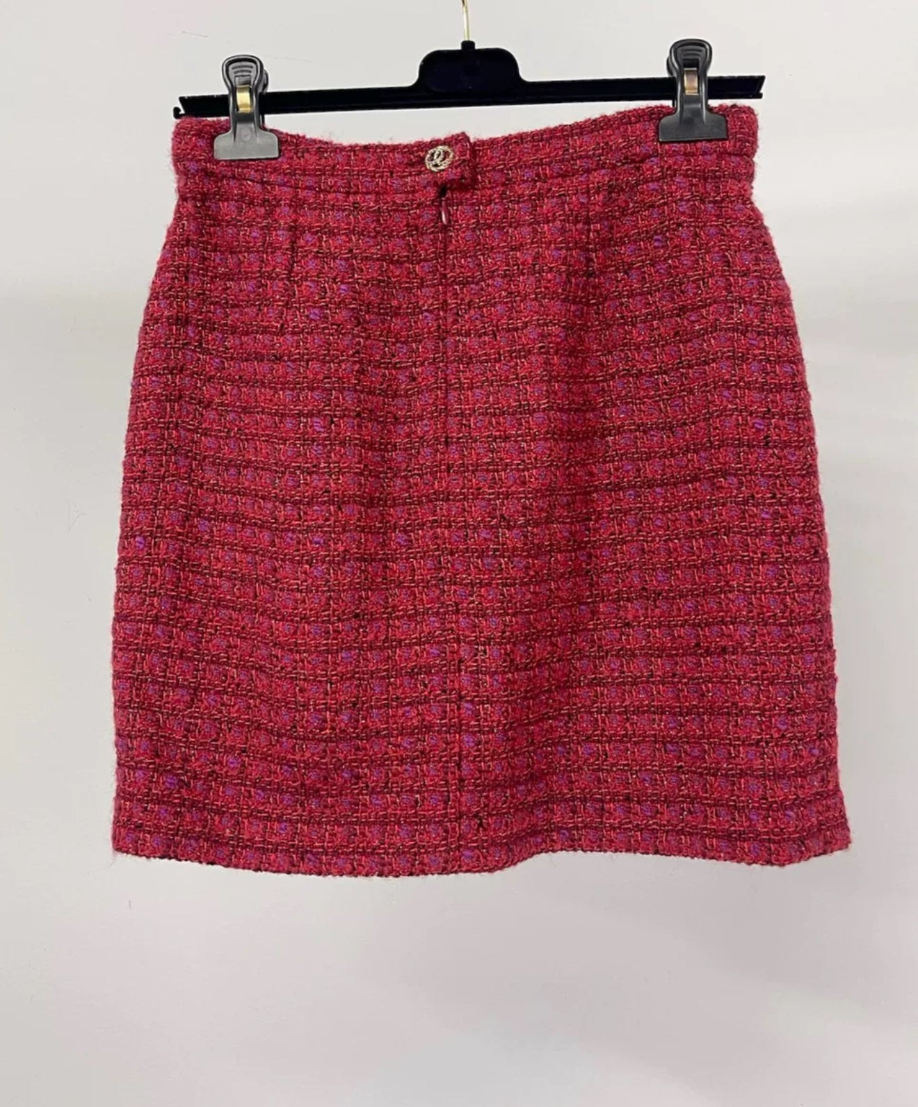 Chanel 23B Red Tweed Skirt size 36