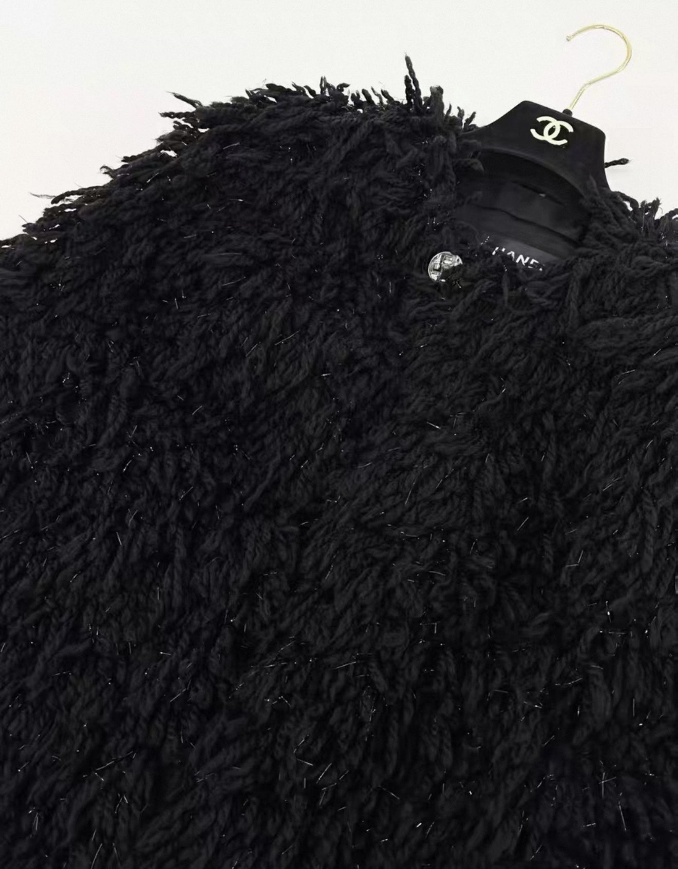Chanel 22A Métiers d'Art Black Sequined Cape