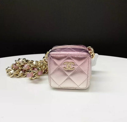 Chanel 22s pink square mini bag