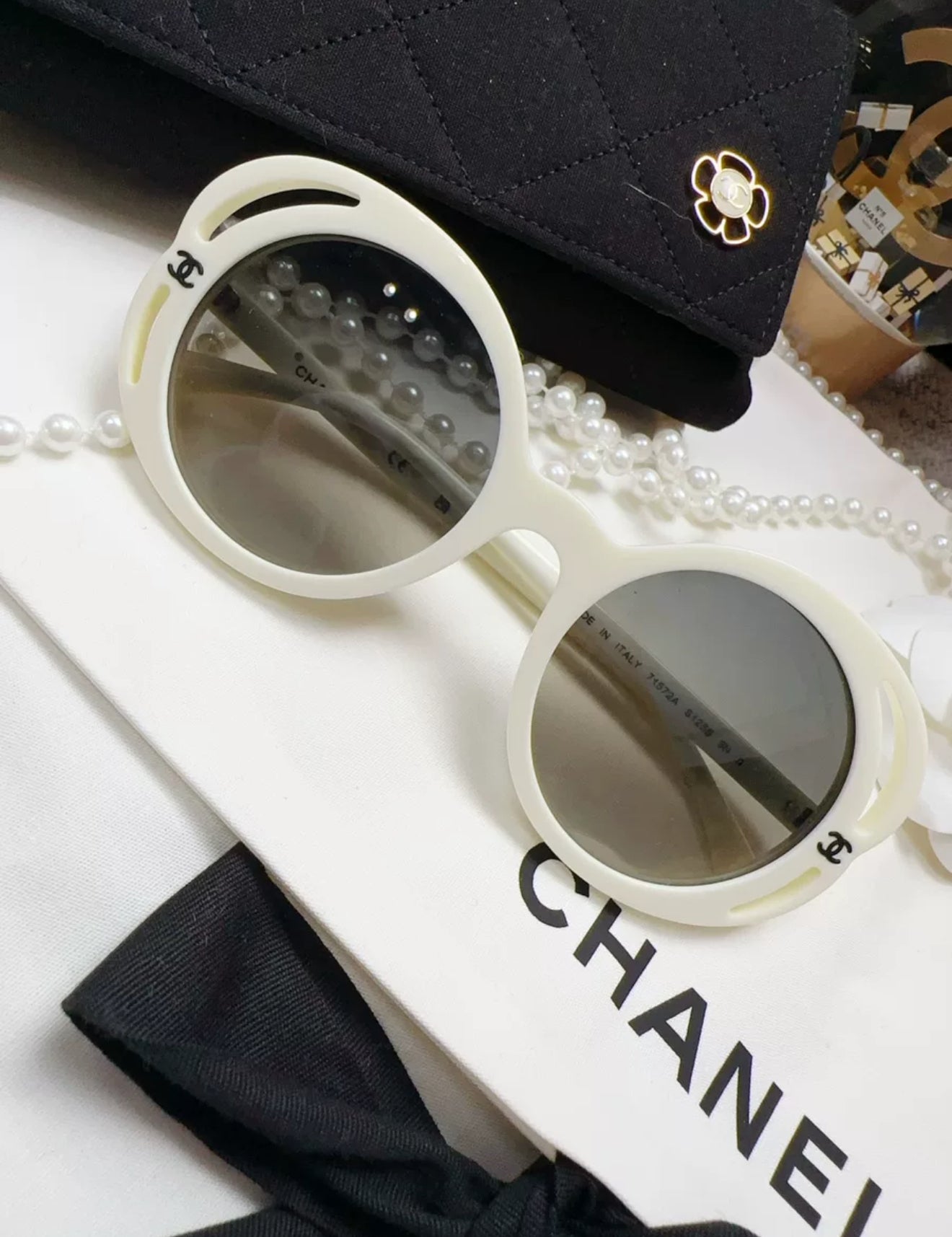 Chanel 23K ecru sunglasses