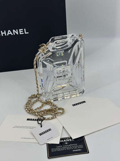 Chanel Clear Lucite “Dubai by Night” Gas Tank Minaudière — Cruise Paris–Dubai 2015