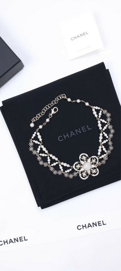 Chanel 23K Star Flower Pearl Chocker