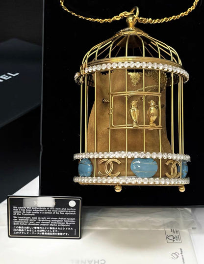 Chanel 20A Minaudière Love Bird Cage Aged Gold Hardware