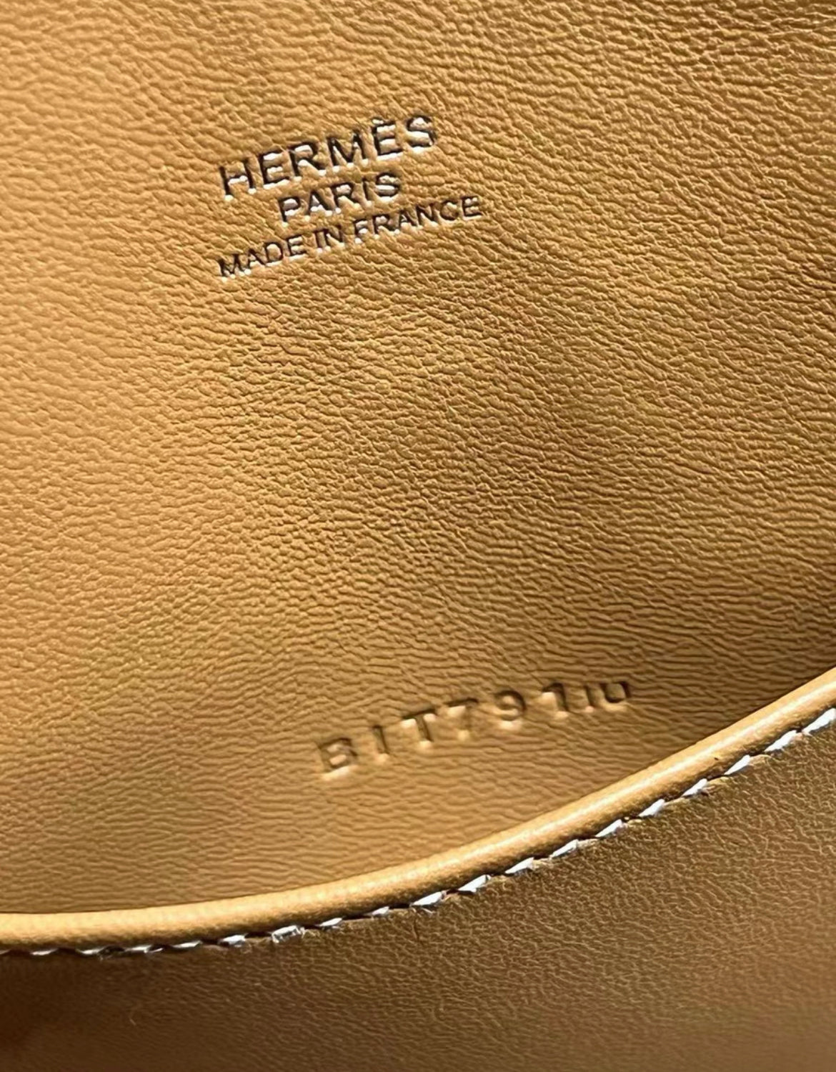 HERMÈS Bolide 1923 Mini crossbody bag in Gold Evercolor leather with Gold hardware