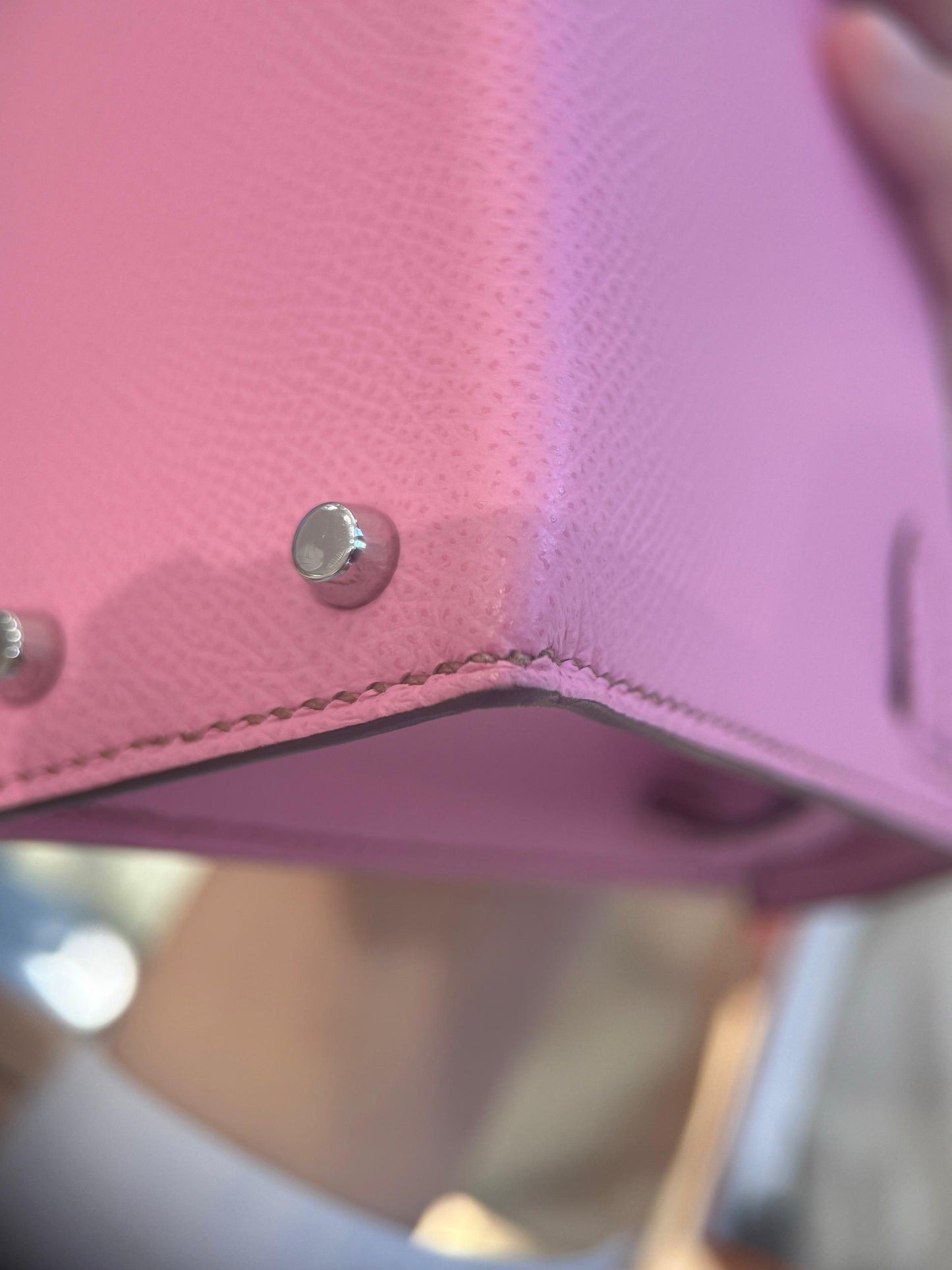 Hermes Mini Kelly 20 5P Pink Bubblegum Chèvre Leather with Palladium Hardware