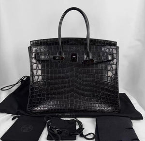 Hermès Birkin 35 SO BLACK Matte Crocodile Black PVD Hardware