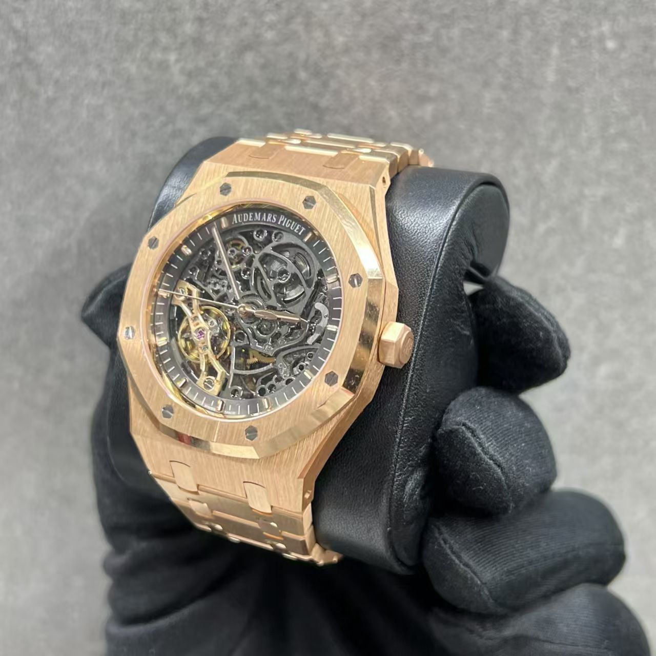 Audemars Piguet Royal Oak Rose Gold 41mm Double Balance Wheel Openwork Skeleton