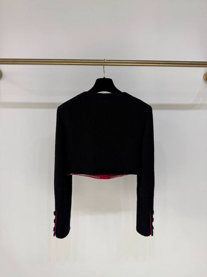 Chanel 21K black cropped jacket