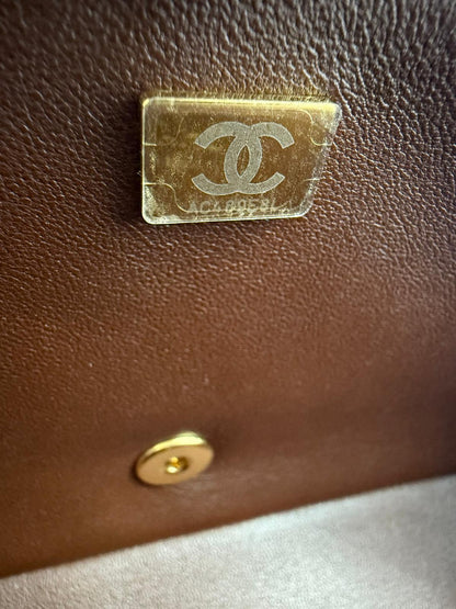 Chanel 24K Shearling Fur & Brown Leather Flap Bag — Statement Seasonal Piece